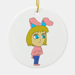 チビ(小さくかわいく書いた感じ) セラミックオーナメント