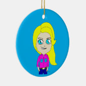 チビ(小さくかわいく書いた感じ) セラミックオーナメント (右)