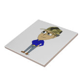 チビ(小さくかわいく書いた感じ)セラミックタイル タイル (側面)