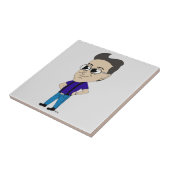 チビ(小さくかわいく書いた感じ)セラミックタイル タイル (側面)