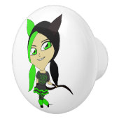 チビ（小さくかわいく書いた感じ） セラミックノブ (右)