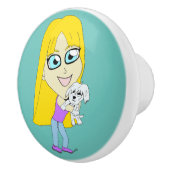 チビ（小さくかわいく書いた感じ） セラミックノブ (右)