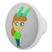 チビ（小さくかわいく書いた感じ） セラミックノブ (右)