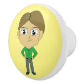 チビ（小さくかわいく書いた感じ） セラミックノブ (右)