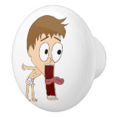 チビ（小さくかわいく書いた感じ） セラミックノブ (右)