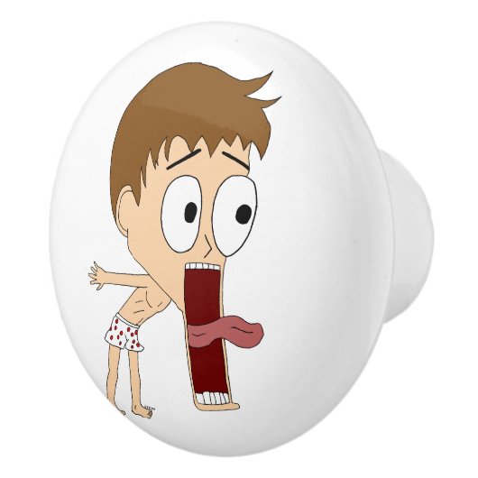 チビ（小さくかわいく書いた感じ） セラミックノブ (右)