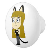 チビ（小さくかわいく書いた感じ） セラミックノブ (右)