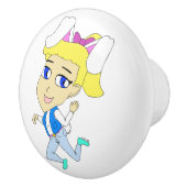 チビ（小さくかわいく書いた感じ） セラミックノブ (右)