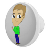 チビ（小さくかわいく書いた感じ） セラミックノブ (右)