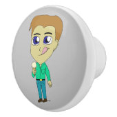 チビ（小さくかわいく書いた感じ） セラミックノブ (右)