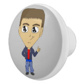 チビ（小さくかわいく書いた感じ） セラミックノブ (右)