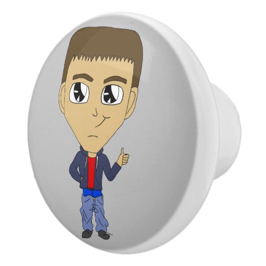 チビ（小さくかわいく書いた感じ） セラミックノブ (右)