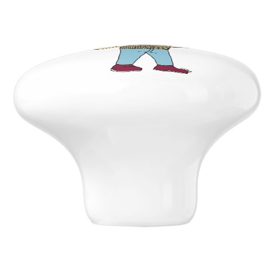 チビ（小さくかわいく書いた感じ） セラミックノブ (側面)