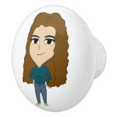 チビ（小さくかわいく書いた感じ） セラミックノブ (右)