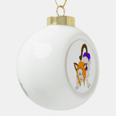 チビ（小さくかわいく書いた感じ） セラミックボールオーナメント (左)