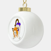 チビ（小さくかわいく書いた感じ） セラミックボールオーナメント (右)