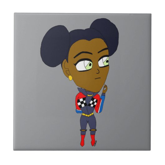 チビ（小さくかわいく書いた感じ） タイル (正面)