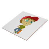 チビ（小さくかわいく書いた感じ） タイル (側面)