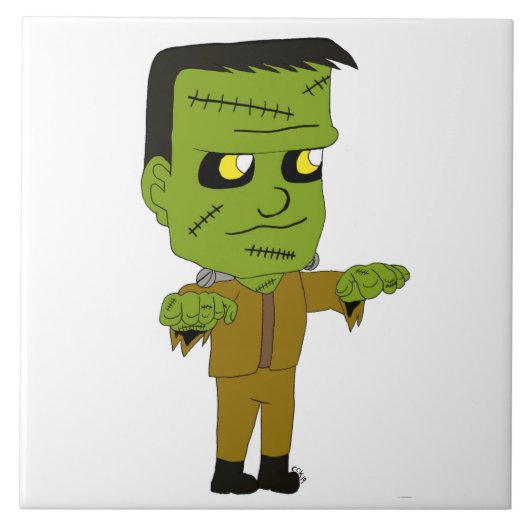 チビ（小さくかわいく書いた感じ） タイル (正面)