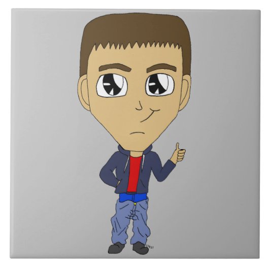 チビ(小さくかわいく書いた感じ) タイル (正面)