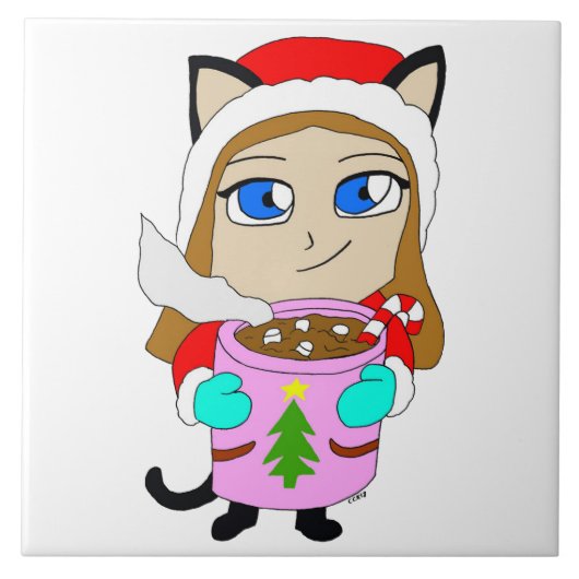 チビ(小さくかわいく書いた感じ) タイル (正面)