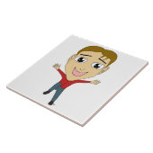 チビ（小さくかわいく書いた感じ） タイル (側面)