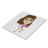 チビ（小さくかわいく書いた感じ） タイル (側面)