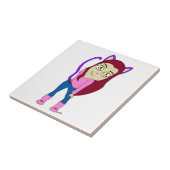 チビ（小さくかわいく書いた感じ） タイル (側面)