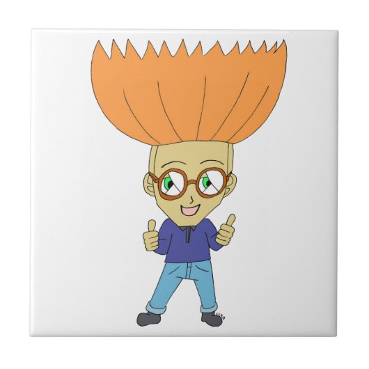 チビ（小さくかわいく書いた感じ） タイル (正面)