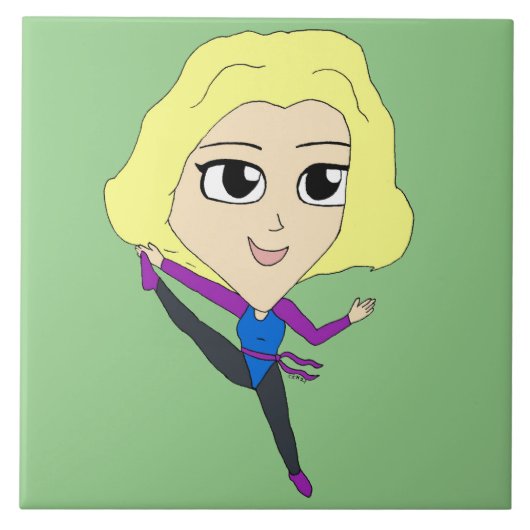 チビ（小さくかわいく書いた感じ） タイル (正面)