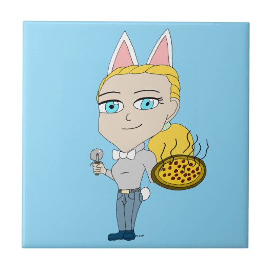 チビ（小さくかわいく書いた感じ） タイル (正面)