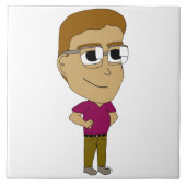 チビ（小さくかわいく書いた感じ） タイル (正面)