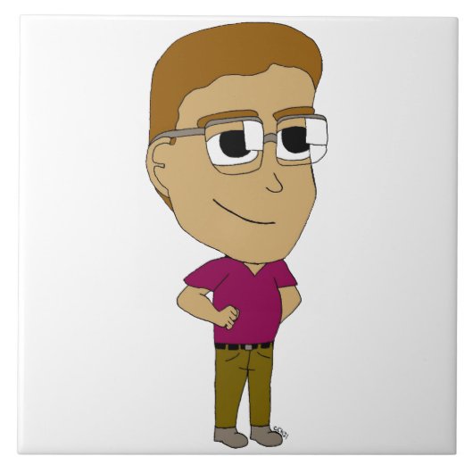 チビ（小さくかわいく書いた感じ） タイル (正面)