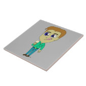 チビ（小さくかわいく書いた感じ） タイル (側面)