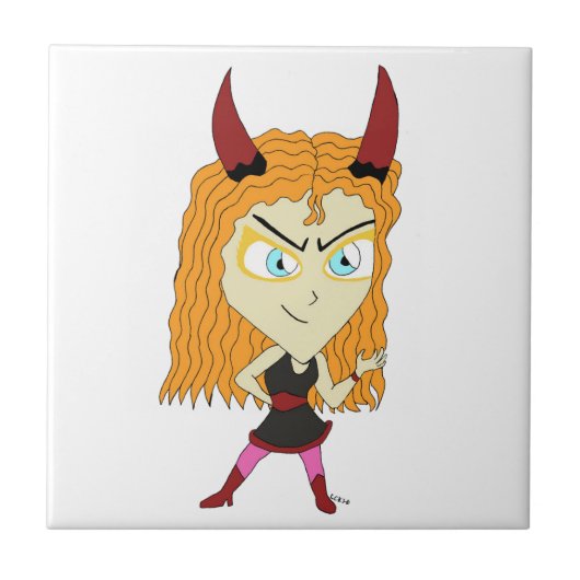 チビ（小さくかわいく書いた感じ） タイル (正面)