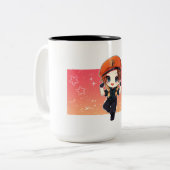 チビ(小さくかわいく書いた感じ)タイ – マグカップ! ツートーンマグカップ (正面左)