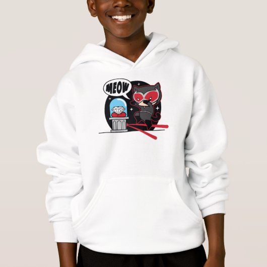 チビ（小さくかわいく書いた感じ）ダイヤモンドを盗むキャットウーマン (正面)