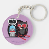 チビ(小さくかわいく書いた感じ)ダイヤモンドを盗むキャットウーマン キーホルダー (裏面)