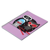 チビ(小さくかわいく書いた感じ)ダイヤモンドを盗むキャットウーマン ノートブック (左側)