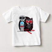 チビ(小さくかわいく書いた感じ)ダイヤモンドを盗むキャットウーマン ベビーTシャツ (正面)
