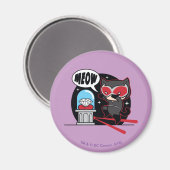 チビ（小さくかわいく書いた感じ）ダイヤモンドを盗むキャットウーマン マグネット (正面/裏面)