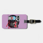 チビ（小さくかわいく書いた感じ）ダイヤモンドを盗むキャットウーマン ラゲッジタグ (正面横)