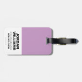 チビ（小さくかわいく書いた感じ）ダイヤモンドを盗むキャットウーマン ラゲッジタグ (裏面横)