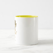 チビ(小さくかわいく書いた感じ) ツートーンマグカップ (中央)