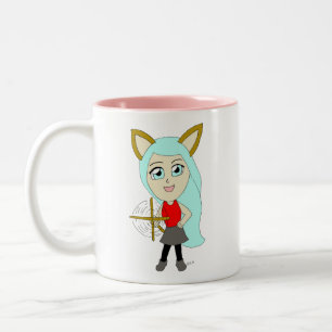 チビ（小さくかわいく書いた感じ） ツートーンマグカップ