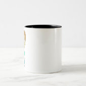チビ(小さくかわいく書いた感じ) ツートーンマグカップ (中央)
