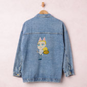 チビ（小さくかわいく書いた感じ） デニムジャケット (ハンガー)