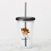 チビ（小さくかわいく書いた感じ）トルナドTAZ™ アクリルタンブラー (正面)