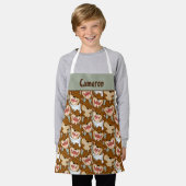 チビ(小さくかわいく書いた感じ)トルナドTAZ™ エプロン (着用した状態)