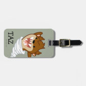 チビ（小さくかわいく書いた感じ）トルナドTAZ™ ラゲッジタグ (正面横)